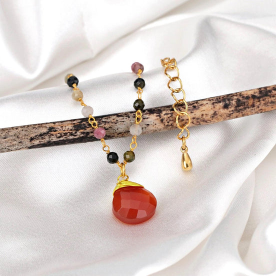 Carnelian &amp; Tourmaline Bracelet