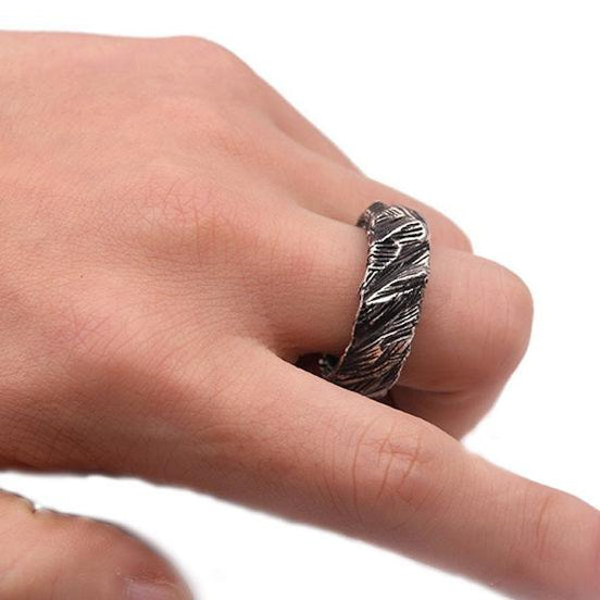 Vintage inspired rock ring – solid silver