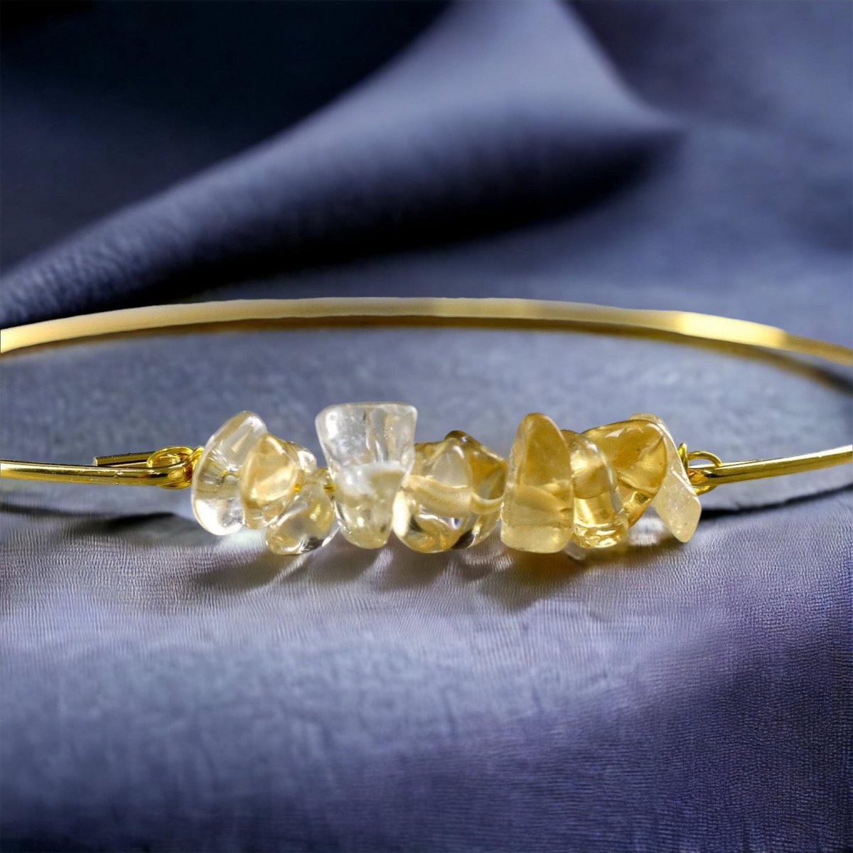 Gold Citrin Armreif
