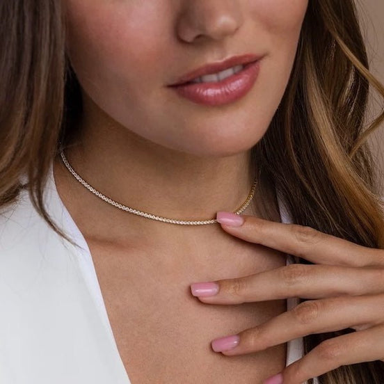 Collier en zircone aspect diamant