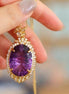 Royal Amethyst Pendant – Gold Vermeil &amp; Zirconia