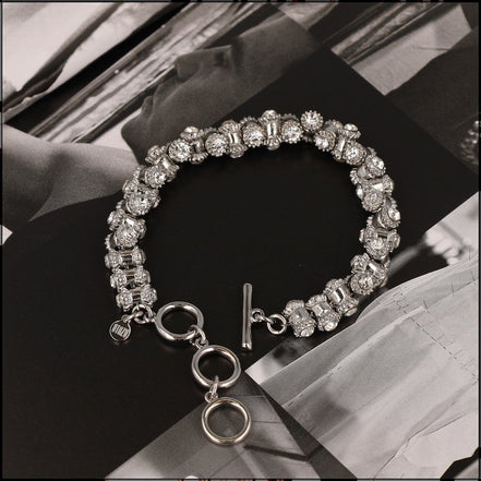 Barrel Bracelet - Rhodium