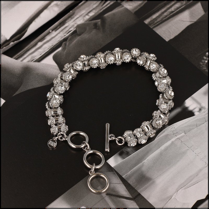 Barrel Bracelet - Rhodium
