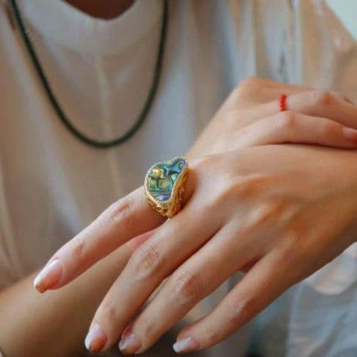 Abalone Perlmutt Ring