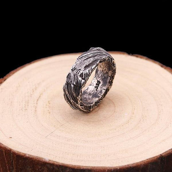 Vintage inspired rock ring – solid silver