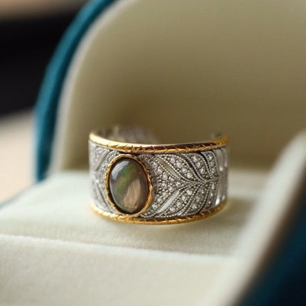 Schwarzer Opal Ring