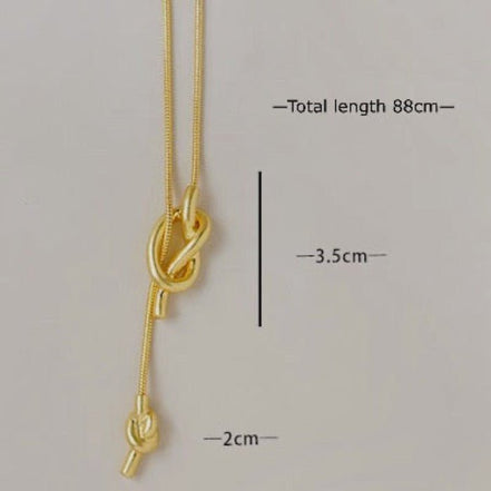 Golden Drape Long Necklace