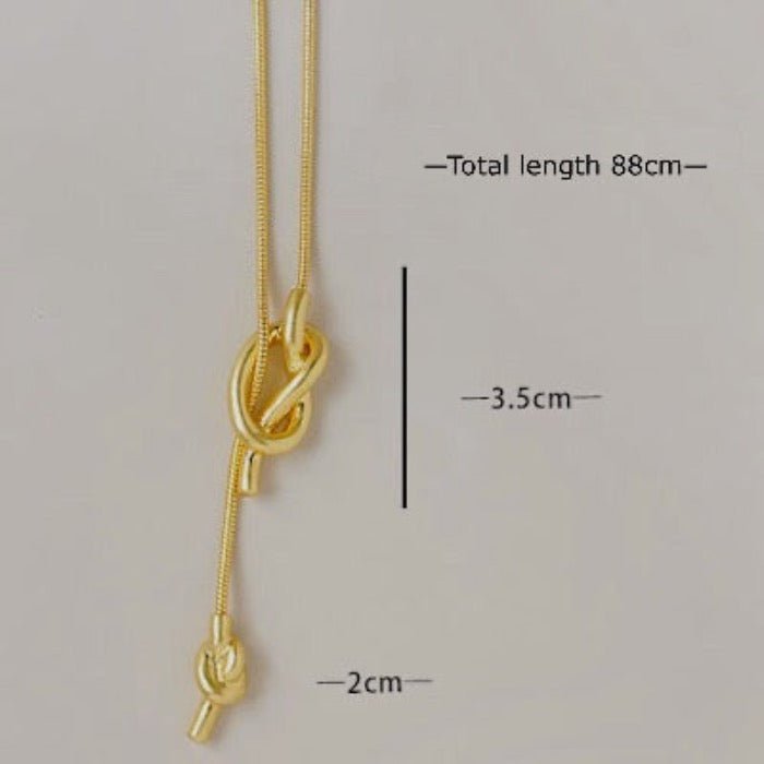 Golden Drape Long Necklace