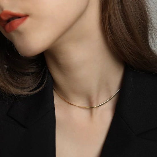 Collier unisexe à chevrons 4,2 mm