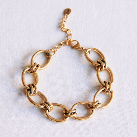 Elegantes Link-Armband aus Edelstahl mit offenen Gliedern