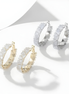 Virelle Zirkonia Creolen in Gold und Silber auf hellem Hintergrund